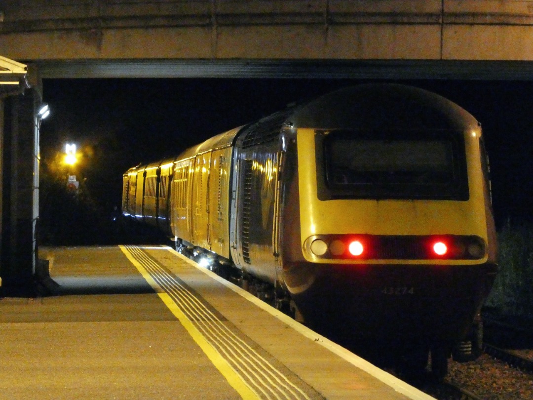 The Jamster on Train Siding: Colas Rail 43274 on the rear of 3Q41 2124 Inverness Millburn to Wick ultrasonic test train departing Dingwall. 12/09/24