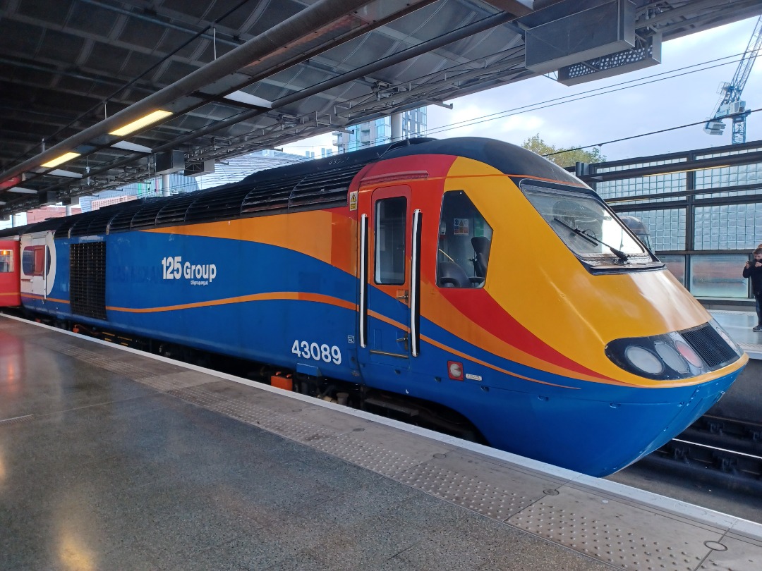 Trainnut on Train Siding: #photo #train #hst #station 43159 & 43089 on the 125 Group tour The Midland Venturer. Photographed at Nottingham and St Pancras