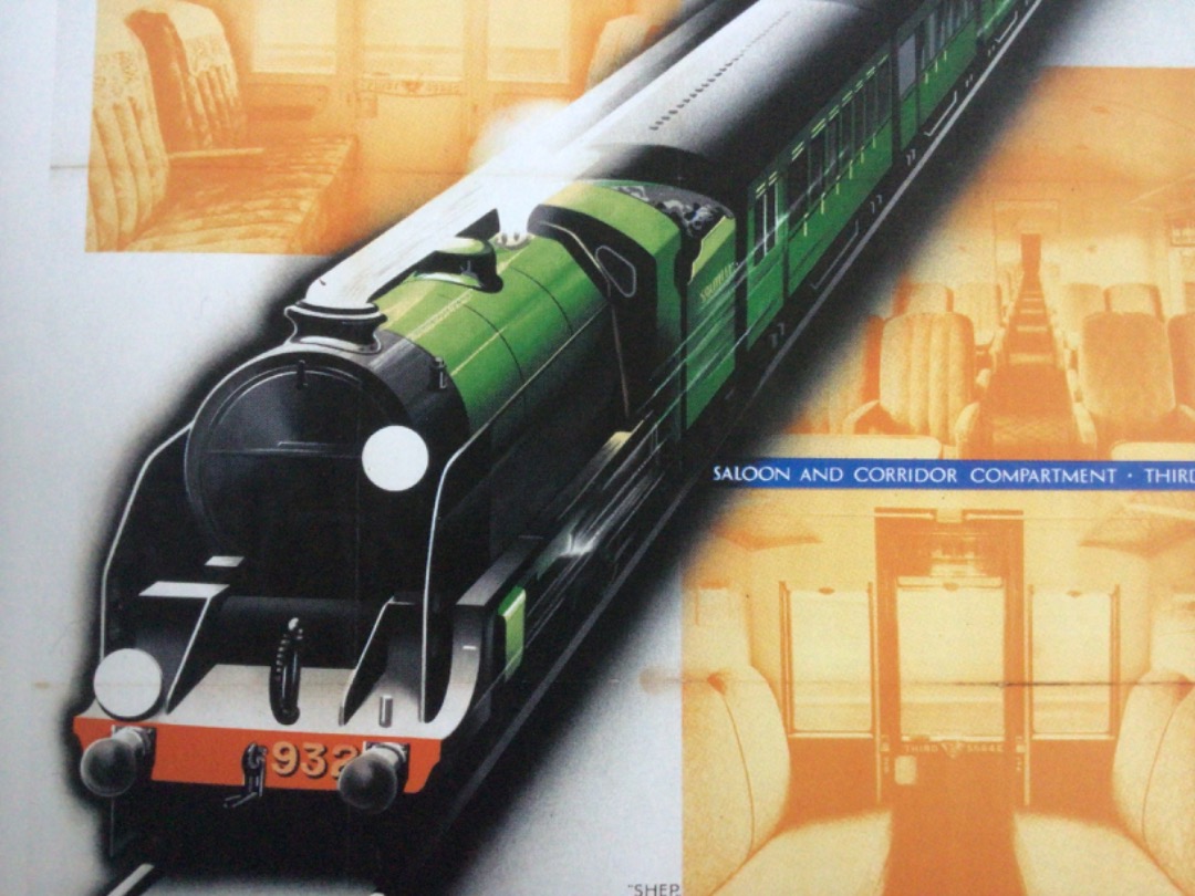 Alex Coomber on Train Siding: A Southern Railway poster of 1938 promoting the company's new carriages that had been introduced on the Bournemouth Limited
Express. It...