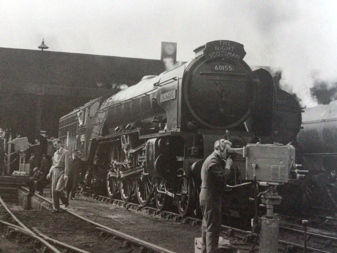 Alex Coomber on Train Siding: A Peppercorn Class A1 4-6-2 No. 60155 Borderer is being prepared to haul The Night Scotsman at Kings Cross Shed in front of the
BBC...