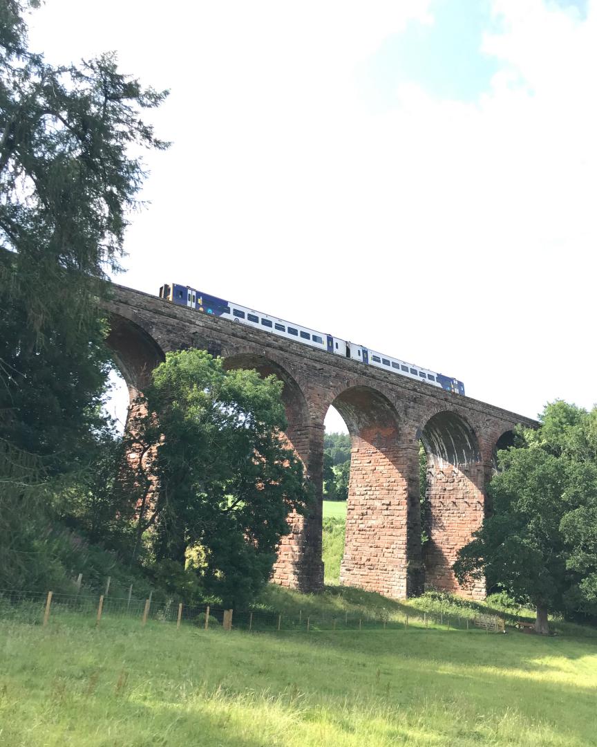 RodRail on Train Siding: Dry Beck #Viaduct, #Armathwaite, #Eden Valley, #Cumbria. Class 158 #Carlisle to Leeds. #DMU #SandC #SettleCarlisle