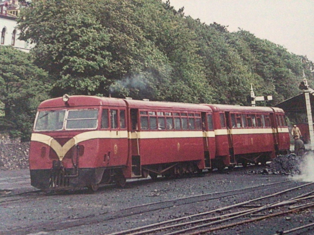 Alex Coomber on Train Siding: One of the former County Donegal Railway Railcars bought in the early 1960s leaves Douglas Station. It's character was later
ruined by...