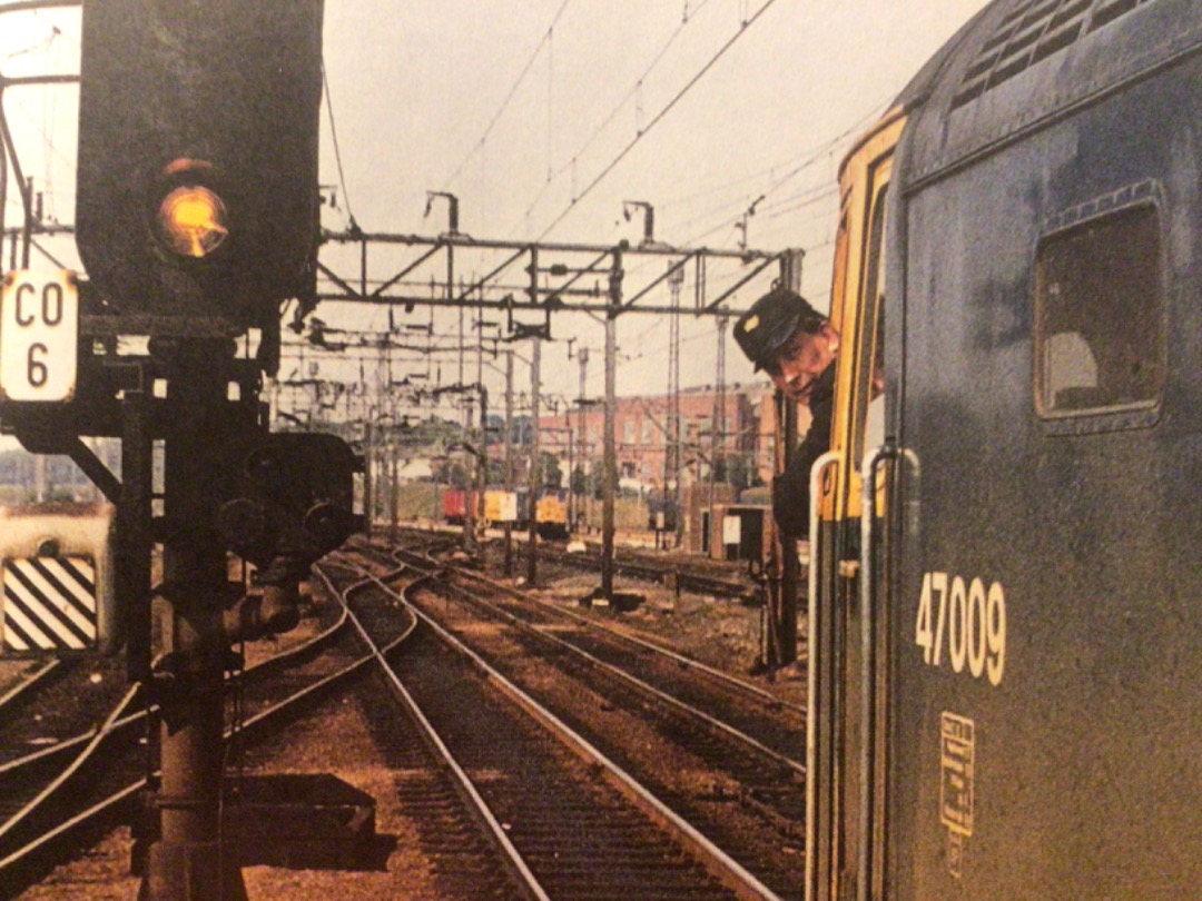 Alex Coomber on Train Siding: A Class 47. 47009 at Colchester with the express from London Liverpool Street to Norwich on 7th September 1976.