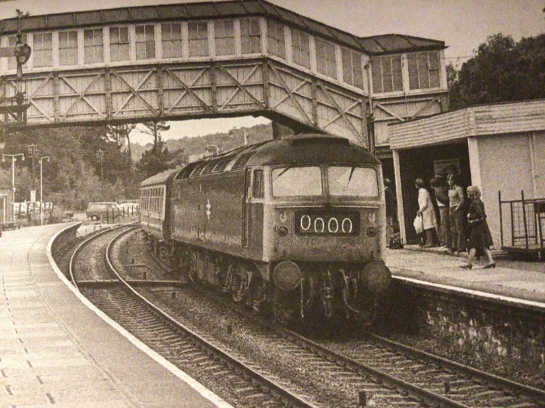 Alex Coomber on Train Siding: A Class 47. 47137 arrives at Bodmin Road with the 10:20 AM from Penzance to Leeds on 21st July 1976.