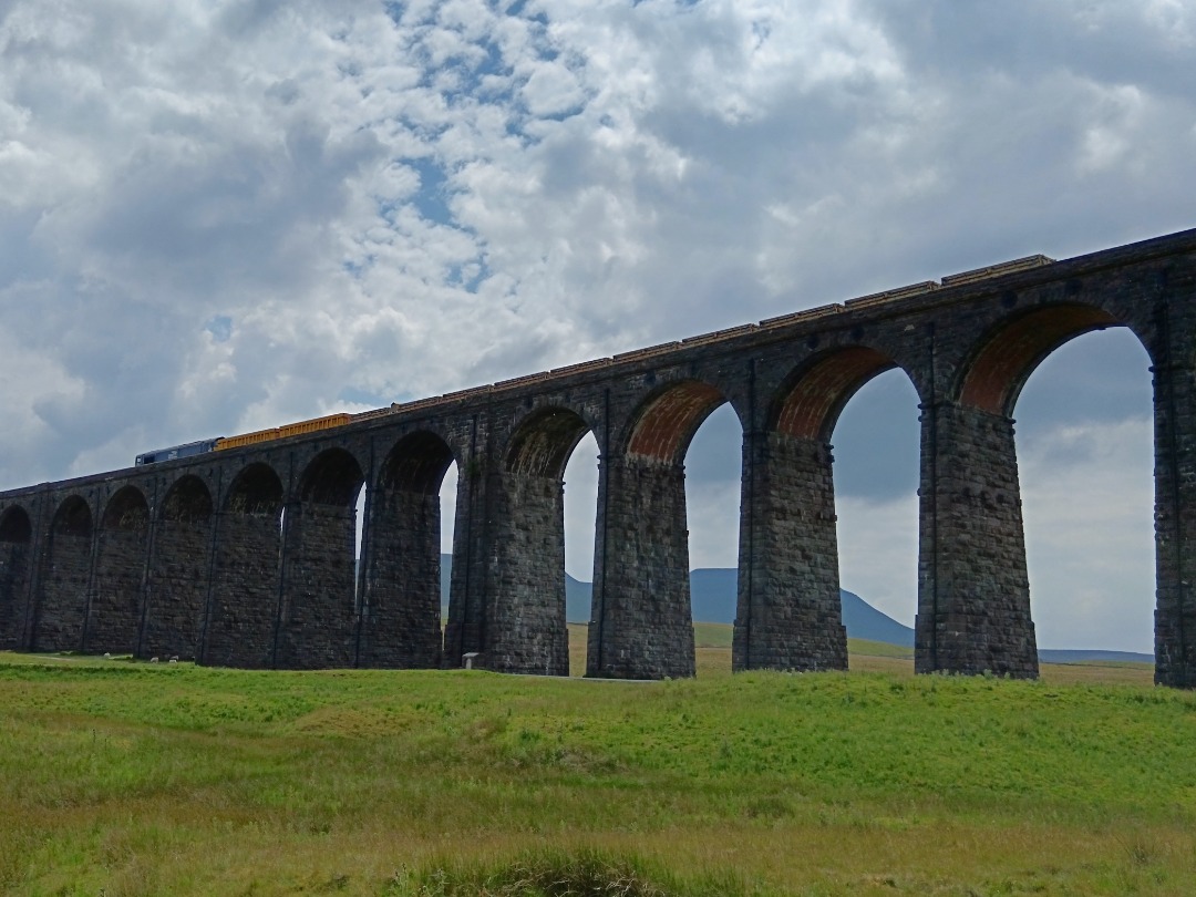 Whistlestopper on Train Siding: DRS class 66/0 No. #66031 passing over Ribblehead Viaduct this afternoon working 6K05 1231 Carlisle New Yard to Basford Hall
Yard.