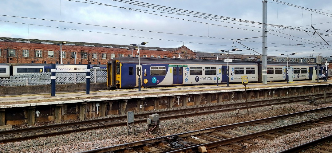 Guard_Amos on Train Siding: Northern Class 150/2 celebrities 150275 'The Yorkshire Regiment - A Yorkshire Warrior' and 150214 'The Bentham Line -
A Dementia Friendly...