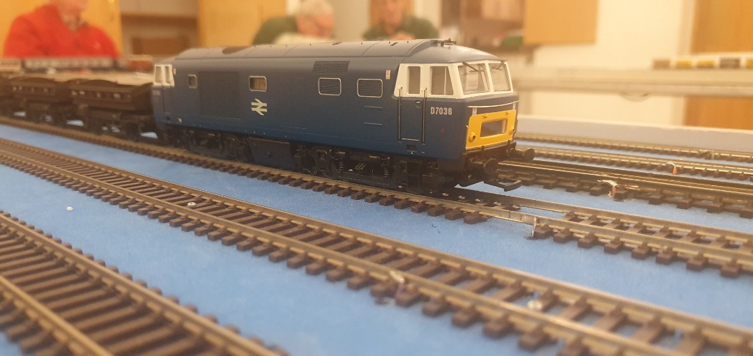 Timothy Shervington on Train Siding: A Hafen Mak G1206 visited the clubs test track on Wednesday. And a Class 35/ Hymek went round the test track with some
Mermaid wagons