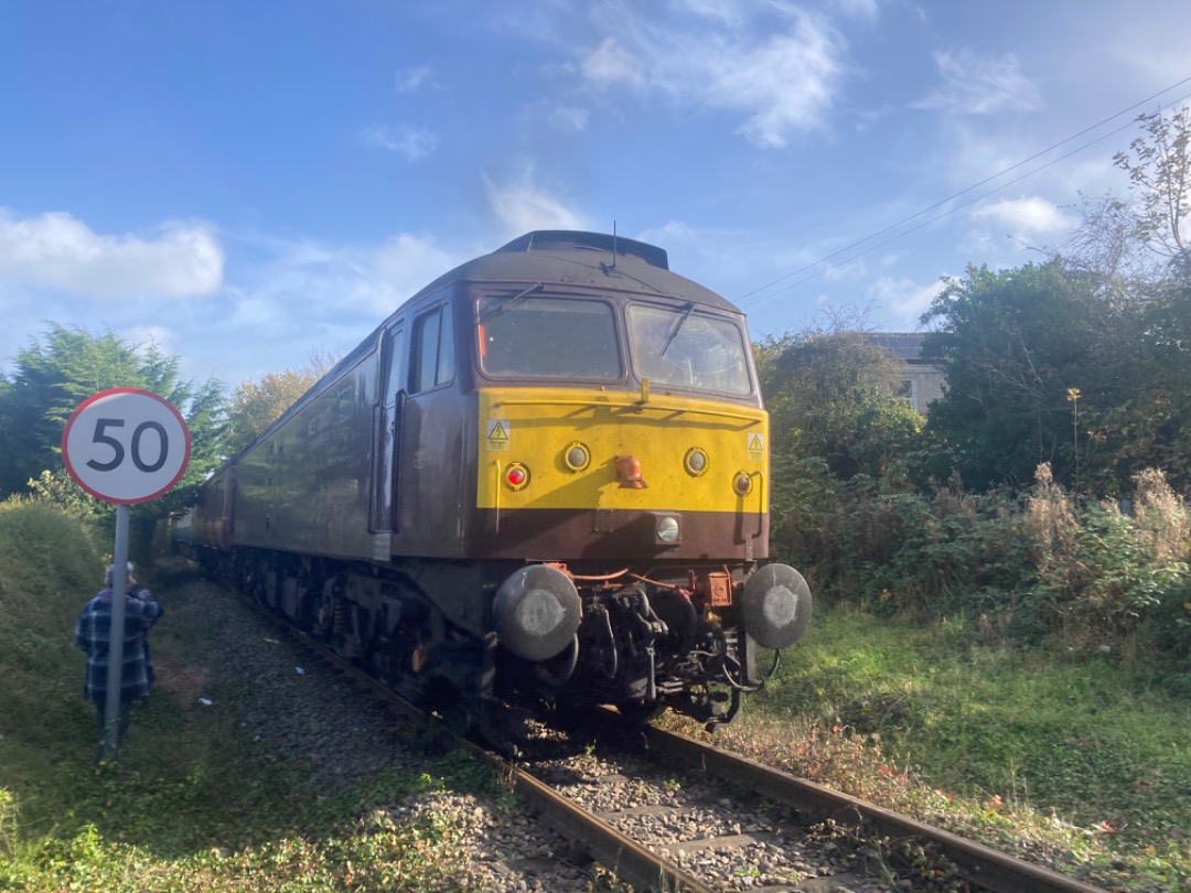 CSH on Train Siding: 1Z42 steam special with 47812 leading as it approaches Pembroke Dock (and at the back as the train leaves Pembroke Dock, photo 3)