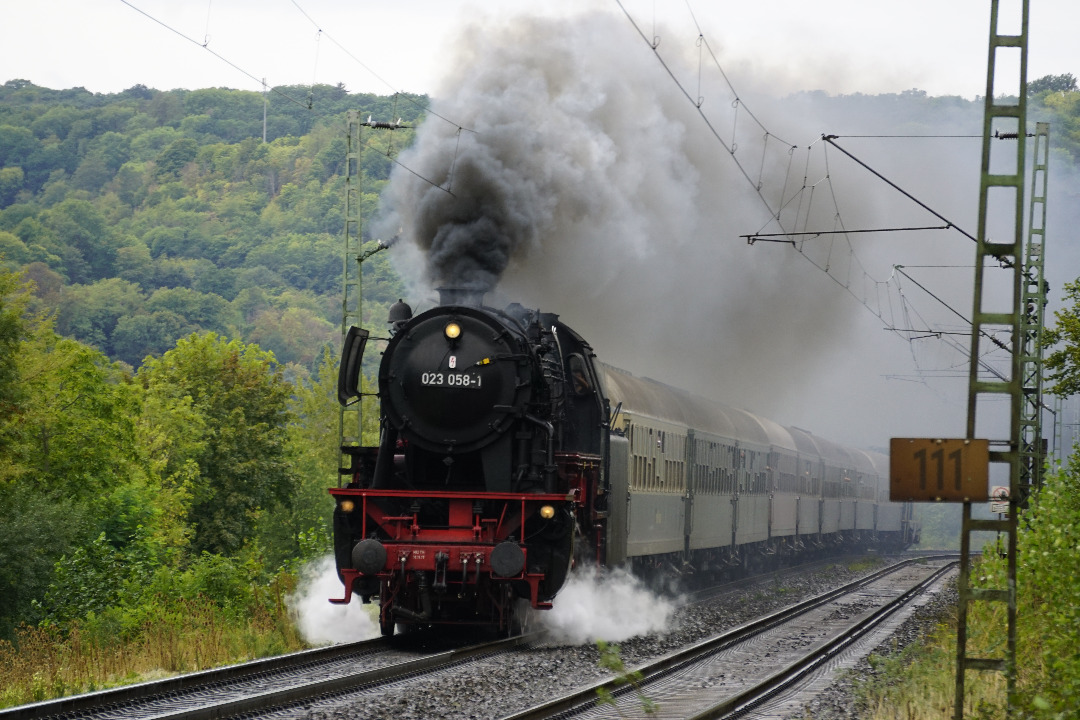 Tammycompanythetrainspotter on Train Siding: Mit der Dampflok 23 058 nach Westerburg im Westerwald, aufgenommen am 10 September