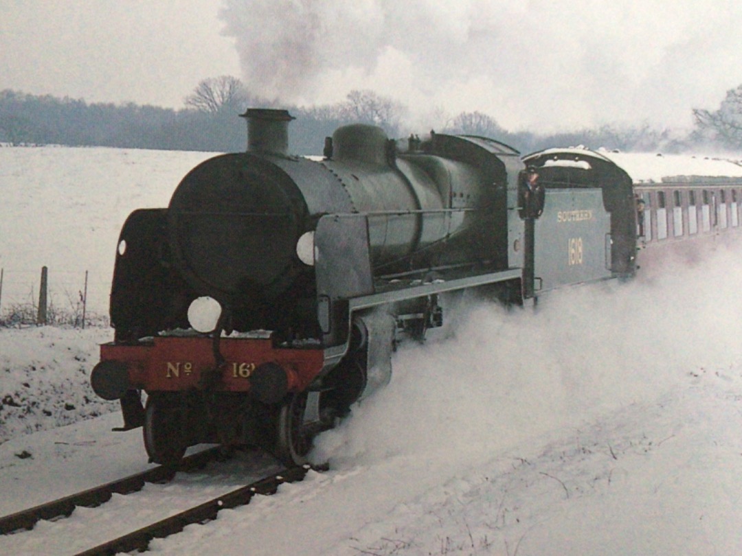 Alex Coomber on Train Siding: A Southern Railway U Class 2-6-0 No. 1618 with a winter working. This was only the second locomotive to be rescued from the
scrapyard at...