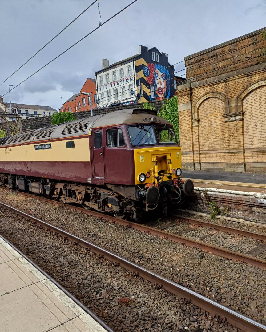 James Taylor on Train Siding: Class 57 313 Scarborough castle at preston station Go to Channel for more at James's train's 4472