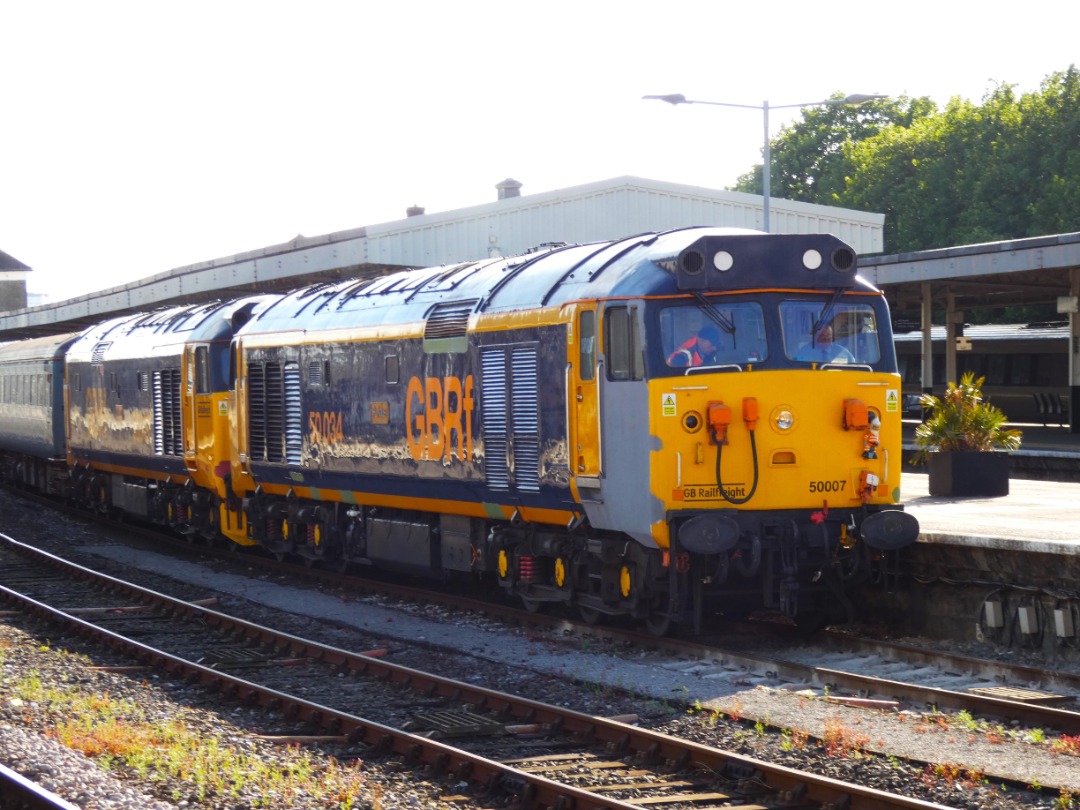 Jacobs Train Videos on Train Siding: #50007 is seen stood at Plymouth station with #50049 behind working a return railtour to Dorridge from Penzance which
actually...