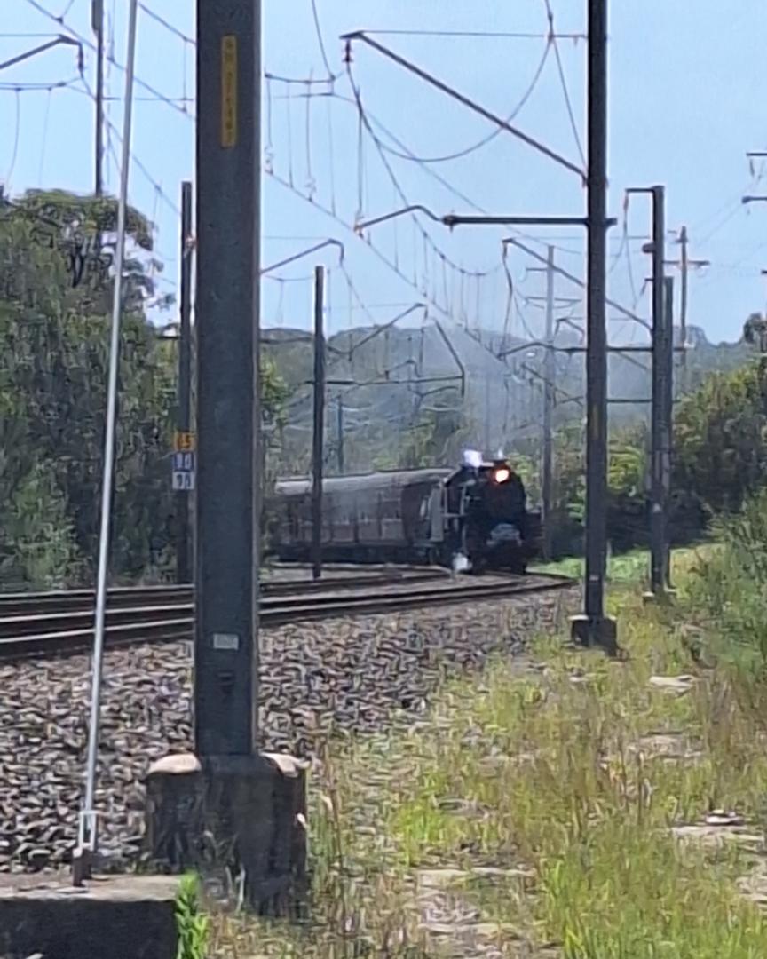 Caitlyn Maree Attard on Train Siding: #lineside this beauty came roaring through today as I was assisting the NSW Police in a landsearch of a missing person.
So...