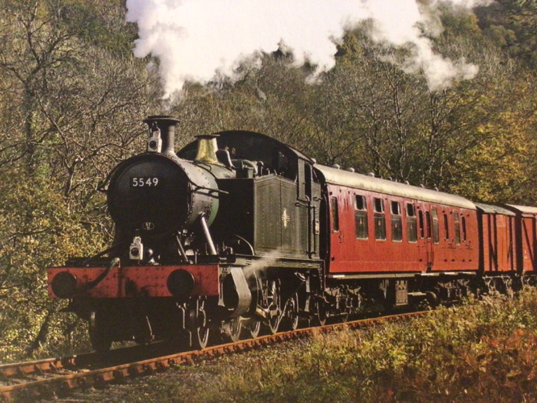 Alex Coomber on Train Siding: A Preserved ex GWR Class 4575 2-6-2T No. 5541 masquerading as a local engine No. 5549 is hard at work in the autumn sunshine on
the Gwili...