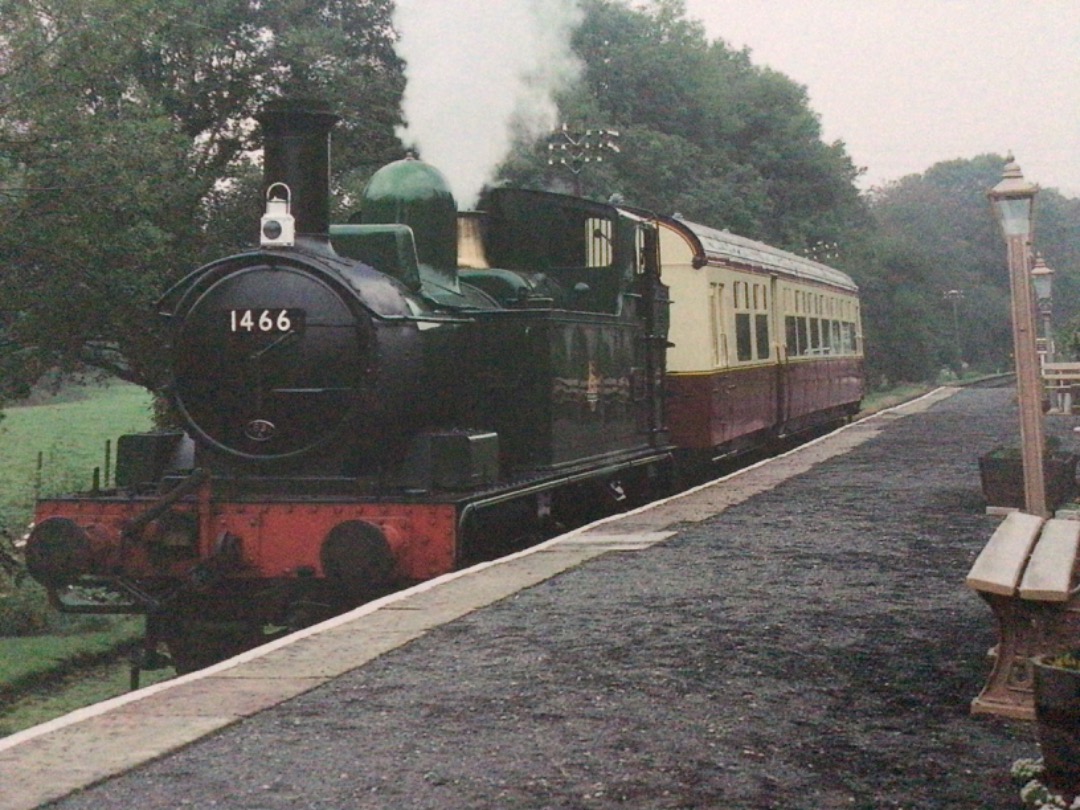 Alex Coomber on Train Siding: On loan from Didcot Railway Centre. A GWR 0-4-2 tank No. 1466 at Staverton Station which has been used in the making of films
and...