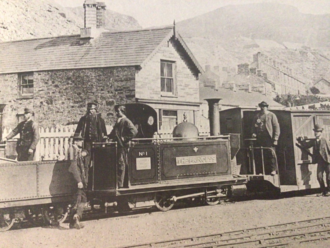 Alex Coomber on Train Siding: Taken in the early 1870s at Duffws in Blaenau Ffestiniog. This picture shows the early 4 wheeled carriages. The Princess was one
of the...