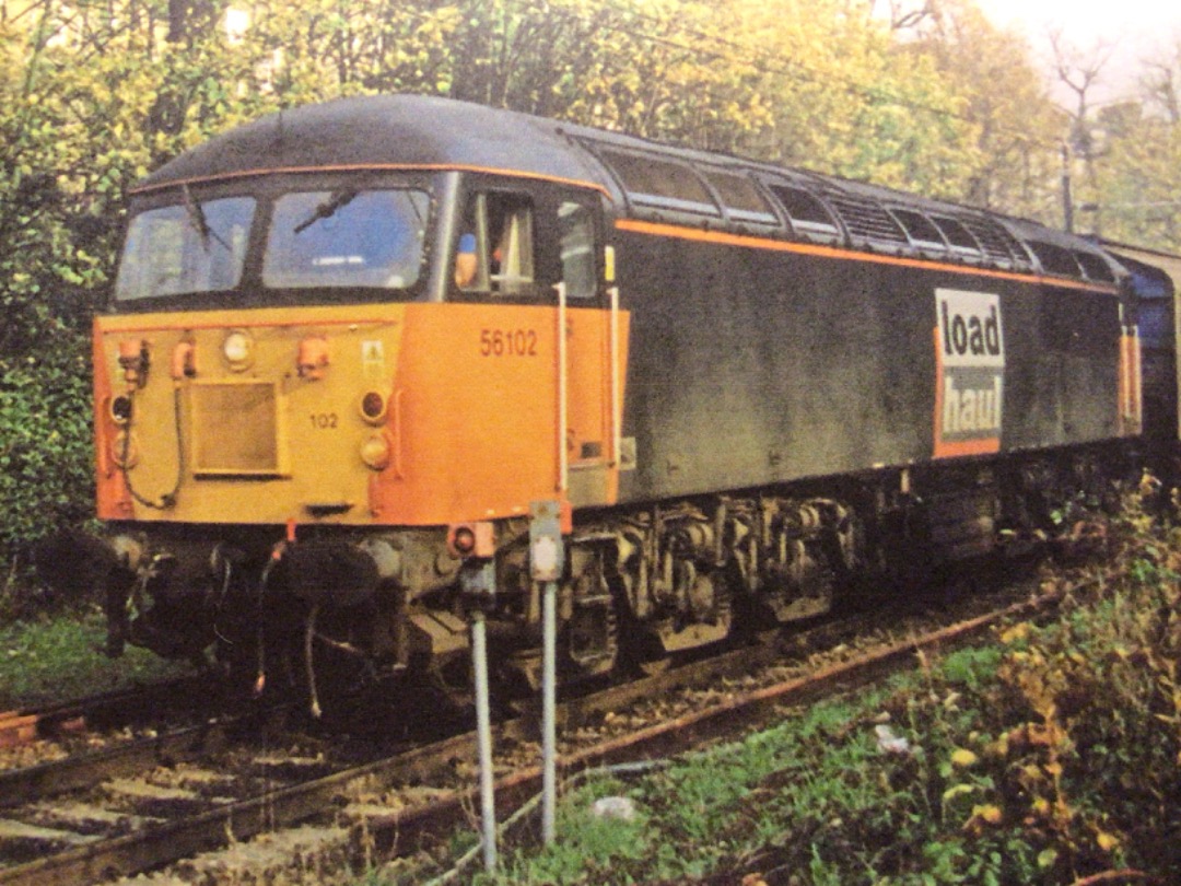 Alex Coomber on Train Siding: A Class 56. No. 56102 sports the attractive loadhaul black/orange livery as it works train 6E86 from Ripple Lane to Immingham
through...