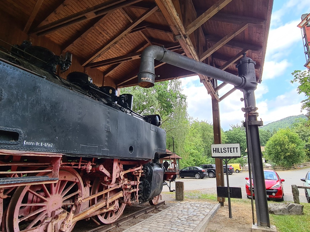 Spooked Locomotive on Train Siding: 3 days ago in the Handwerksmuseum in Rötz. The Museumlocomotive class 64 tank engine.