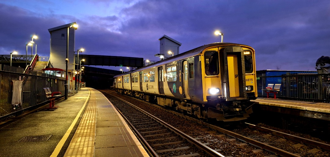 Guard_Amos on Train Siding: Northern Class 150/2 celebrities 150275 'The Yorkshire Regiment - A Yorkshire Warrior' and 150214 'The Bentham Line -
A Dementia Friendly...