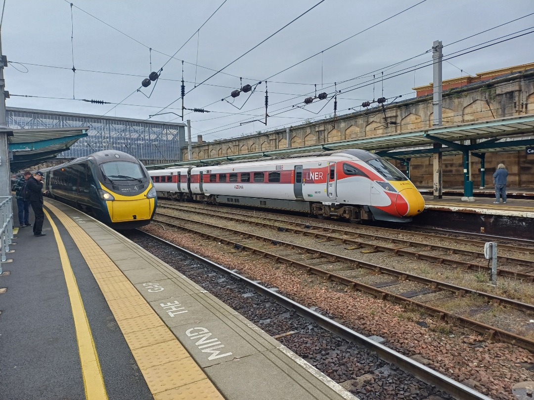 James Taylor on Train Siding: 390 pendolino and a 801 LNER Azuma at Carlisle station on the 14/9/24 Avanti west coast and LNER