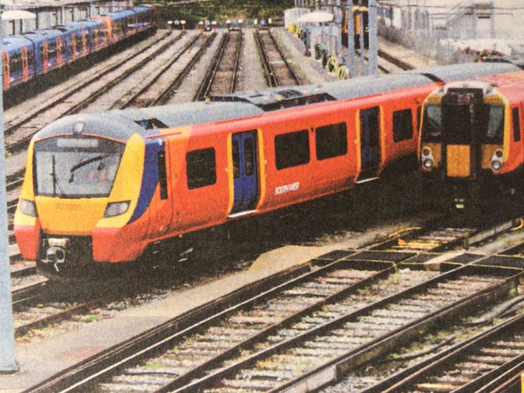 Alex Coomber on Train Siding: A Class 707 Desiro City No. 707005 750 Volt DC was ordered from Siemens by the successful Stagecoach South West Trains franchise
in 2014....