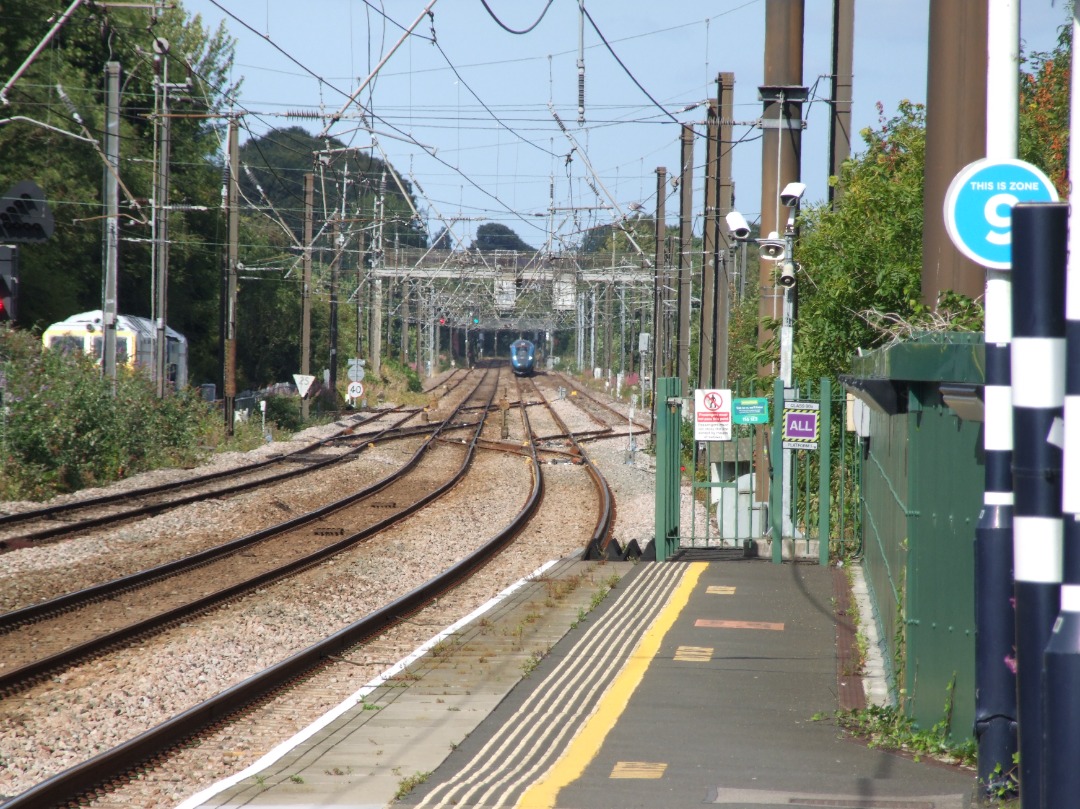 Jack Palmer on Train Siding: A Class 802 in the distance, approches Durham working a Newcastle to Liverpool Lime Street service.