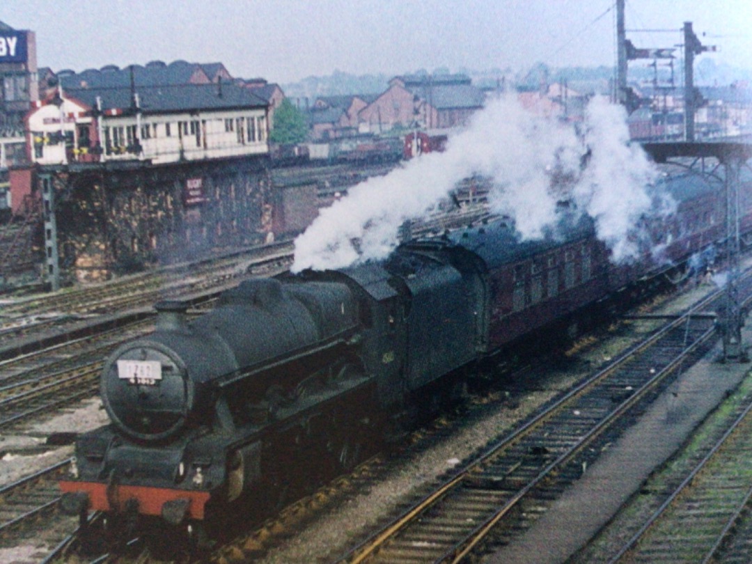 Alex Coomber on Train Siding: Overlooked by one of Rugbys landmarks. The AEI Associated Electrical Industries building to the east of the West Coast Main Line
ex LMS...