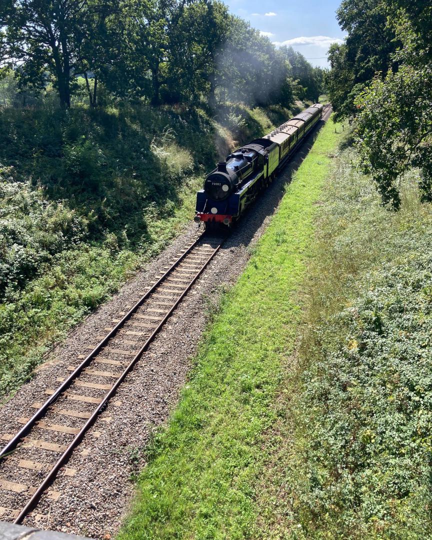 Train Matt1 on Train Siding: This was taken on Wednesday 23rd August 2023 at a bridge just to the north of Horsted Keynes #73082 #BluebellRailway #photo #train
#steam...