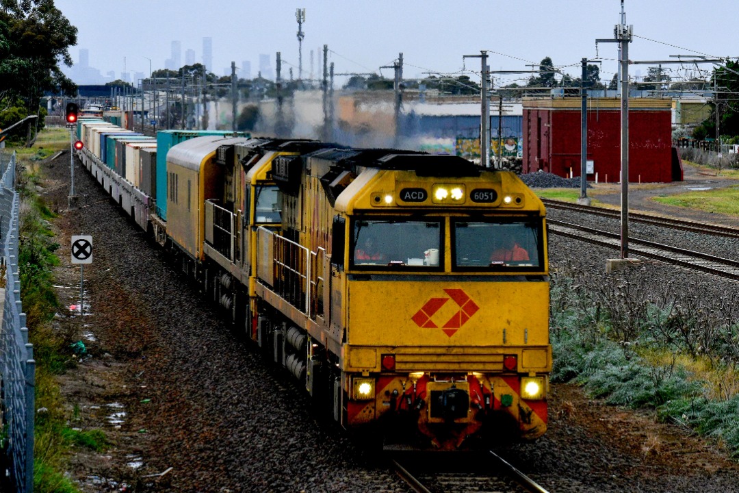 Shawn Stutsel on Train Siding: Aurizon's ACD6051 and ACD6053 powers through Williams Landing, Melbourne with 9751v, Intermodal Service bound for Moorabool
Loop in...