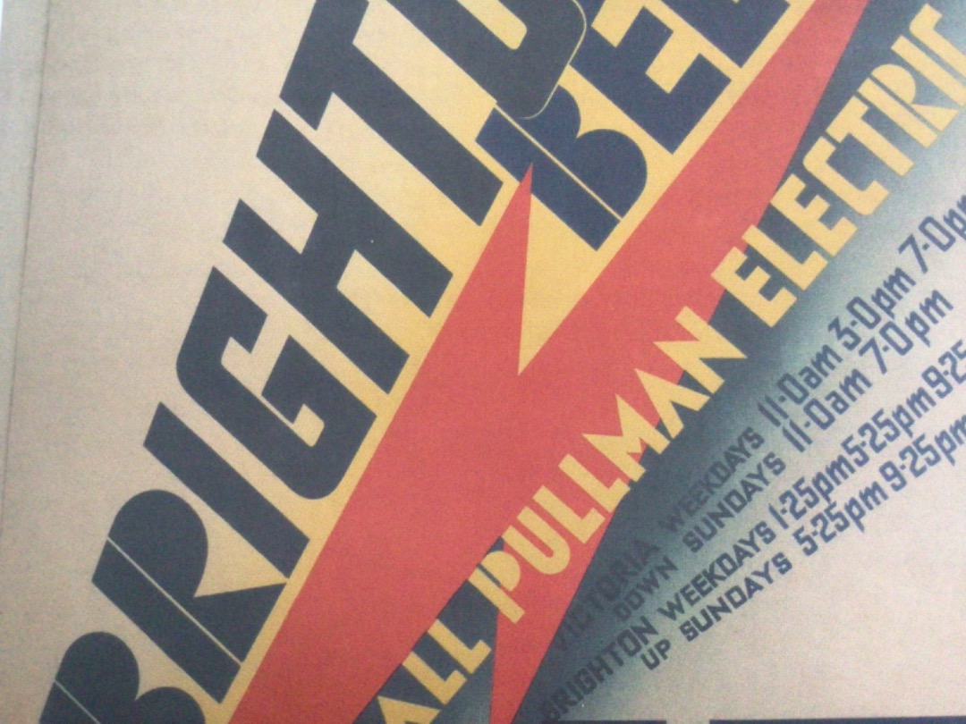 Alex Coomber on Train Siding: A Southern Railway poster of 1934 promoting the company's new Brighton Belle Electric Pullman Train.