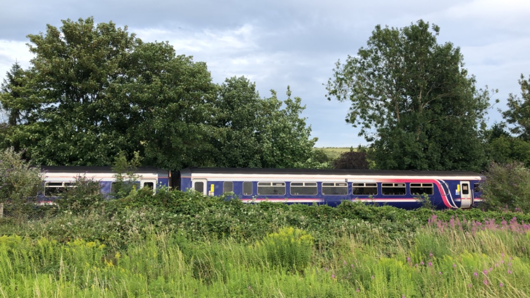 Andrew Brown on Train Siding: 156449 in First ScotRail livery passing Winchester 8 minutes early on 598A Heaton TRSMD to Eastleigh TRSMD.