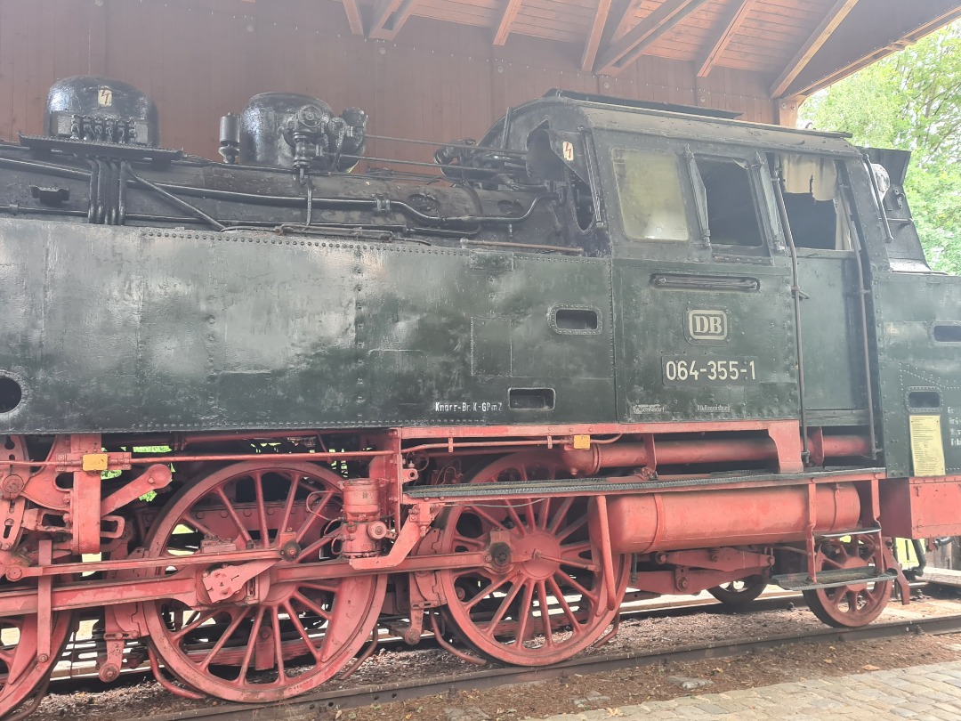 Spooked Locomotive on Train Siding: 3 days ago in the Handwerksmuseum in Rötz. The Museumlocomotive class 64 tank engine.