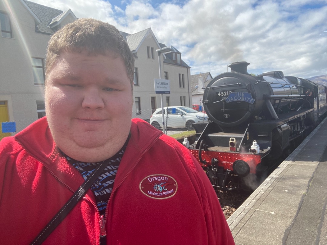 Christopher Middleton on Train Siding: at Fort William with 45212 on the 12:46 Jacobite and Malllaig with 62005 and 156492 on 27/5/21