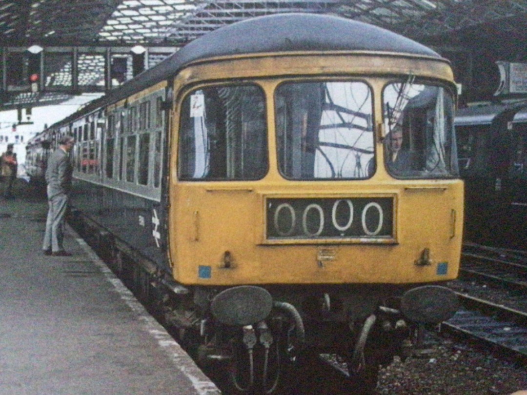 Alex Coomber on Train Siding: A Class 124 Unit at Huddersfield with a service from Hull to Liverpool on 12th April 1977.