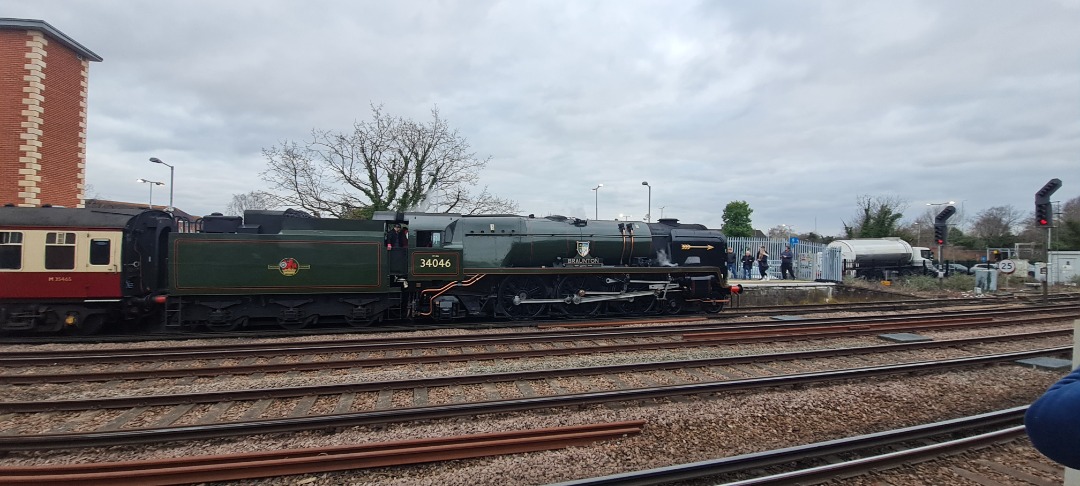 andrew1308 on Train Siding: Yesterday 4th March we had a visit in Kent by 34046 Braunton on the 1Z12 Golden Arrow from Birmngham to Canterbury West and the
return via...