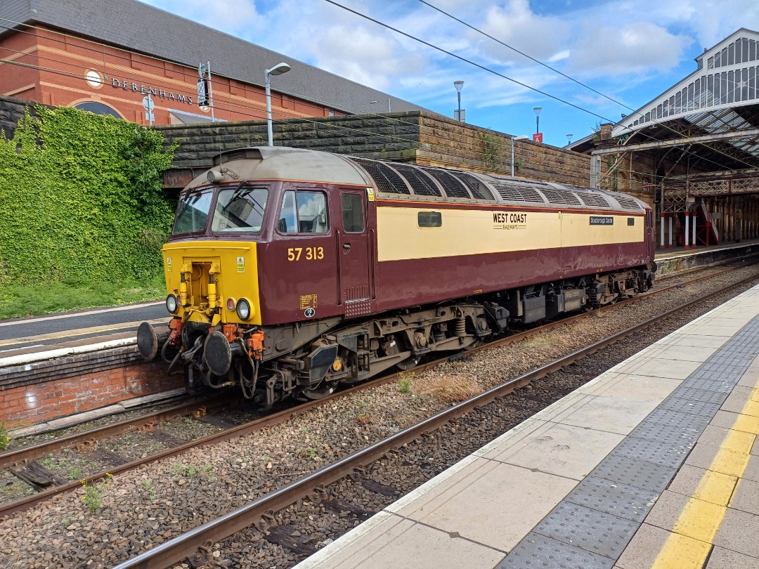 James Taylor on Train Siding: Class 57 313 Scarborough castle at preston Station Go to Channel for more at James's train's 4472