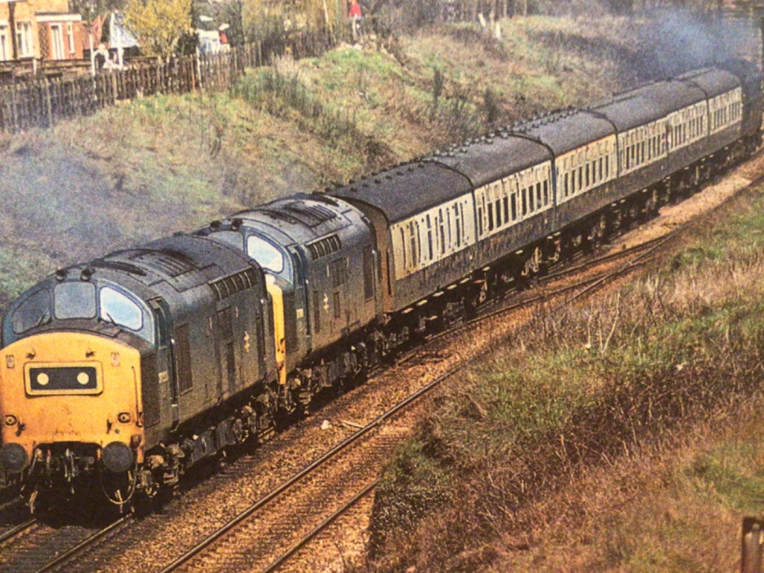 Alex Coomber on Train Siding: A Pair of Class 37s leading and a Class 31 on the rear climbing the Lickey Bank on 14th April 1979.