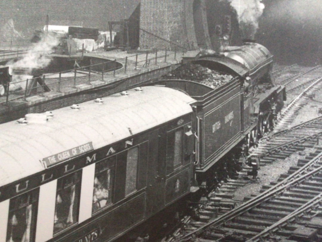 Alex Coomber on Train Siding: Hauled by a Class A3 4-6-2. The luxury The Queen of Scots Pullman Train nears the end of its long journey from Glasgow Queen
Street as it...