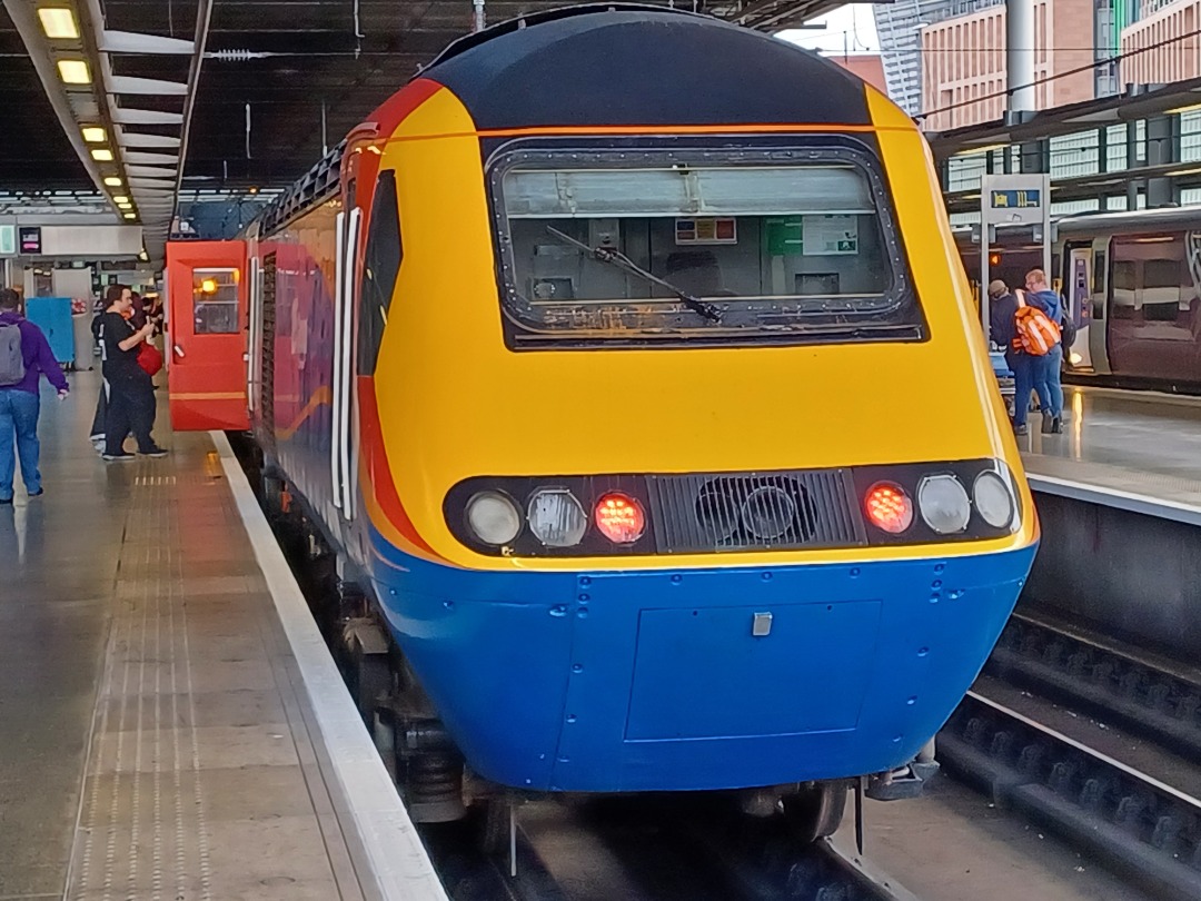 Trainnut on Train Siding: #photo #train #hst #station 43159 & 43089 on the 125 Group tour The Midland Venturer. Photographed at Nottingham and St Pancras