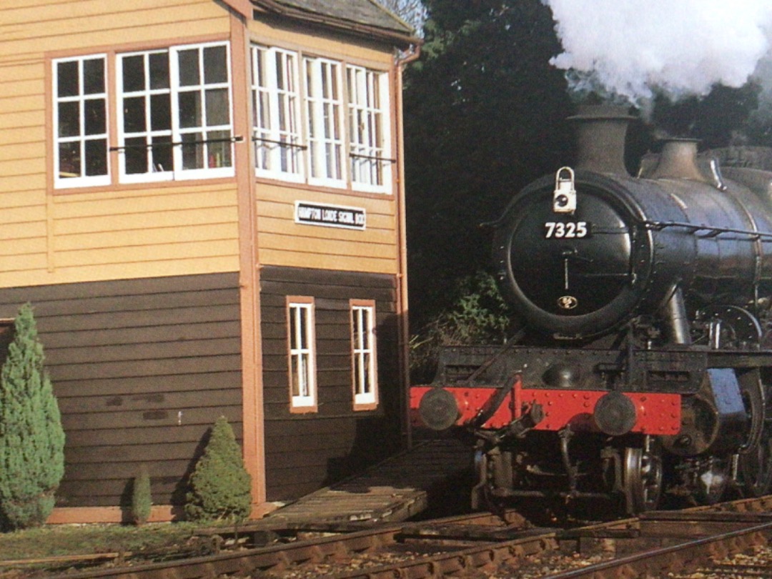 Alex Coomber on Train Siding: A GWR 2-6-0 No. 7325 leaves Hampton Loade with a charter train. The Signal Box here had to be rebuilt. But the station buildings
were...