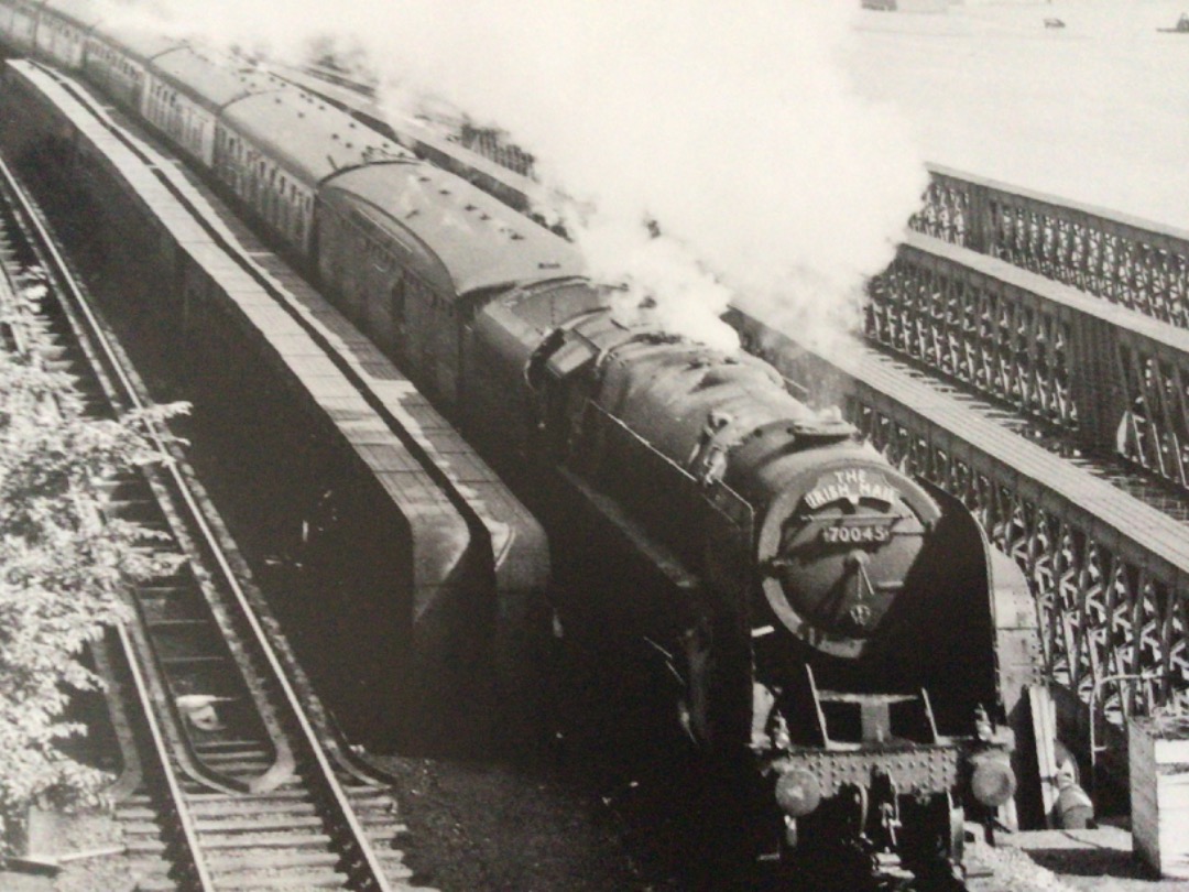 Alex Coomber on Train Siding: In the days when Chester boasted a 4 track railway to the west. A BR Standard Class 7MT Britannia 4-6-2 No. 70045 Lord Rowallon
heads the...