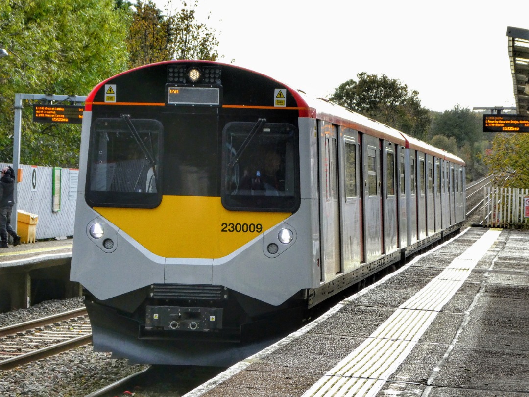 The Jamster on Train Siding: Transport for Wales 230009 arrives at Shotton while working 2F78 1427 Wrexham Central to Bidston. 21/10/24