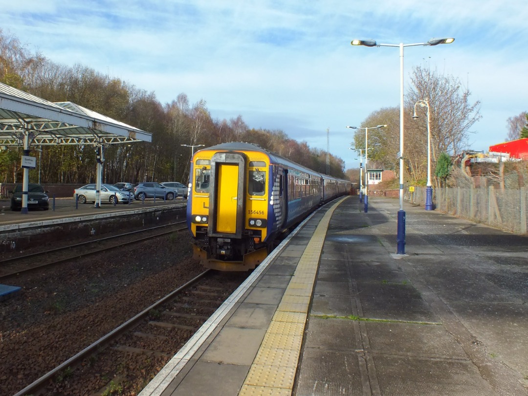 Whistlestopper on Train Siding: Scotrail super-sprinters 156456 and 156501 swinging their way into Dumfries working a service from Glasgow Central to Carlisle
on...