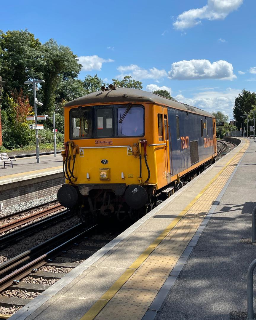 Markh1815 on Train Siding: A very rare sighting at Crystal Palace station today - Class 73 of GBRF running light engine.