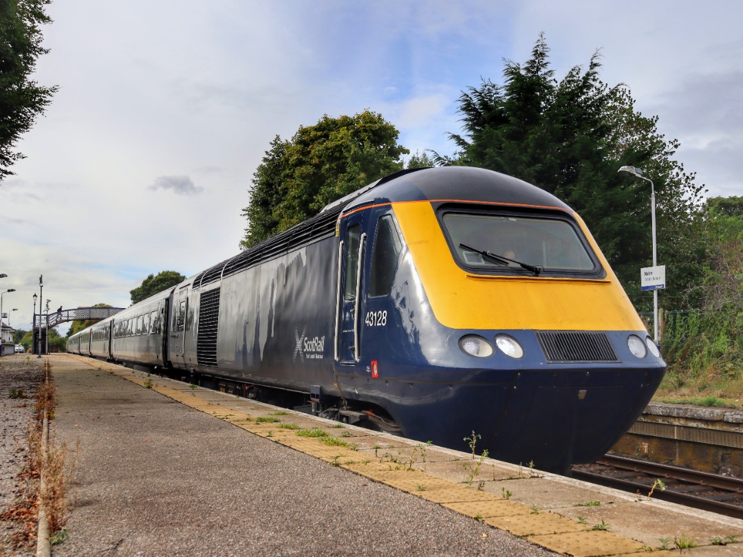 The Jamster on Train Siding: Scotrail 43128 stands at Nairn in charge of 1A16 1239 Inverness to Aberdeen. This was 43128s 3rd day in traffic with Scotrail
following...