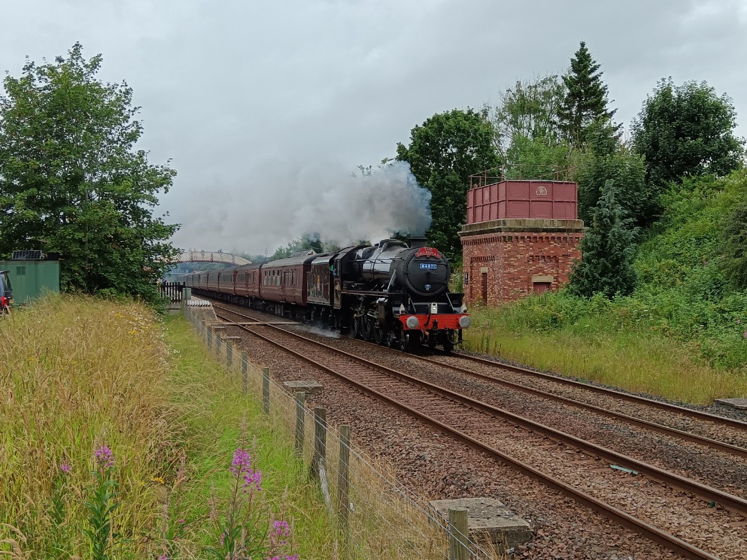 Whistlestopper on Train Siding: LMS Stanier Class 5 No. #44871 storming through Appleby this afternoon working the return of 'The Pendle Dalesman' as
1Z52 1524...