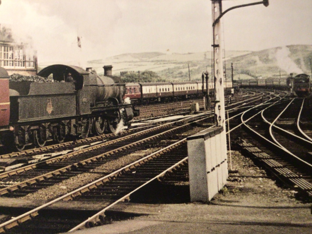 Alex Coomber on Train Siding: Watched keenly by a young trainspotter. A rather grimy 4300 Class 2-6-0 No. 6371 departs from Aberystwyth with the 17:15 PM train
for...