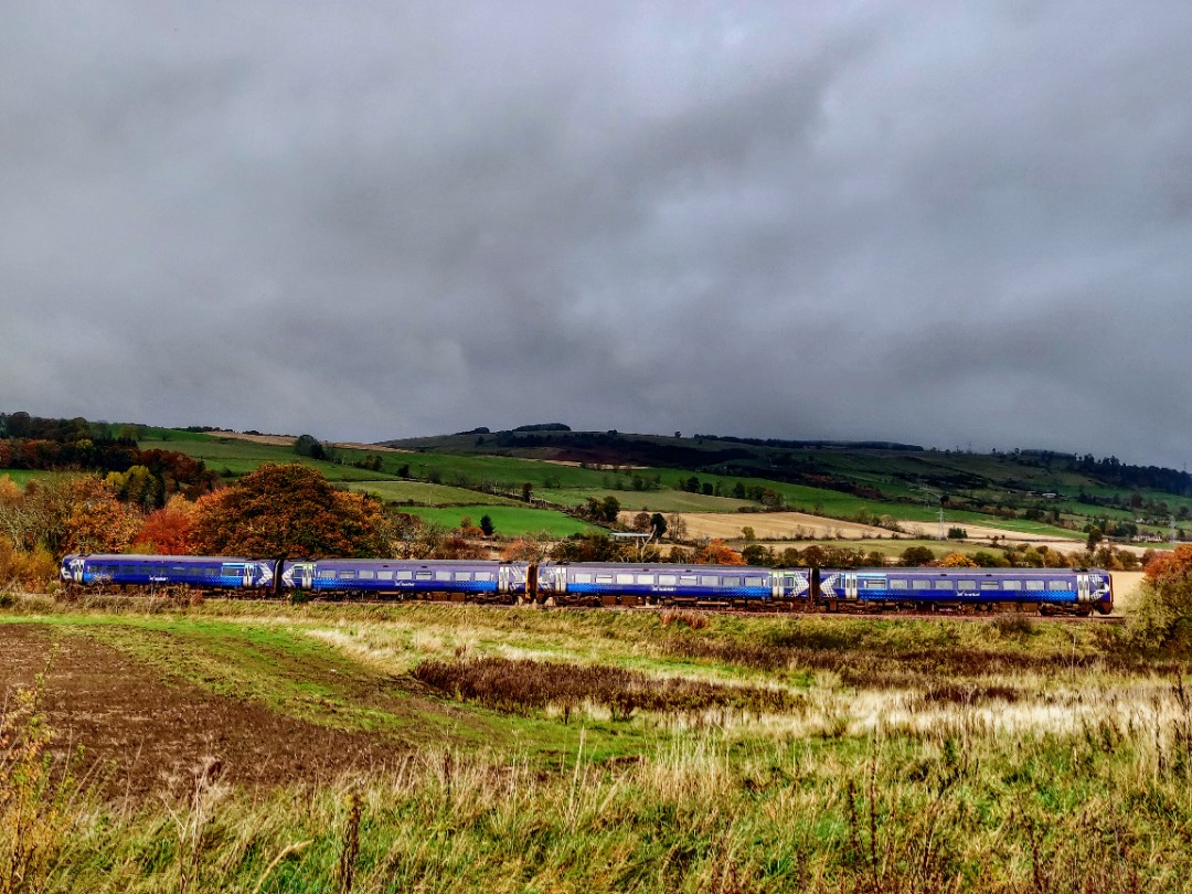 The Jamster on Train Siding: Scotrail 158722 and 158713 pause at the stop board at Fodderty to obtain the section token into Dingwall with the delayed 2H82 1208
Kyle...