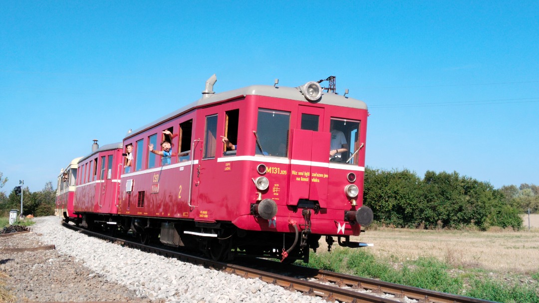 Davca ☑️ on Train Siding: Two very old historic diesel trains " Hurvínek" And " singrovka" with one historic wagon operated by
czech Railways on PID day