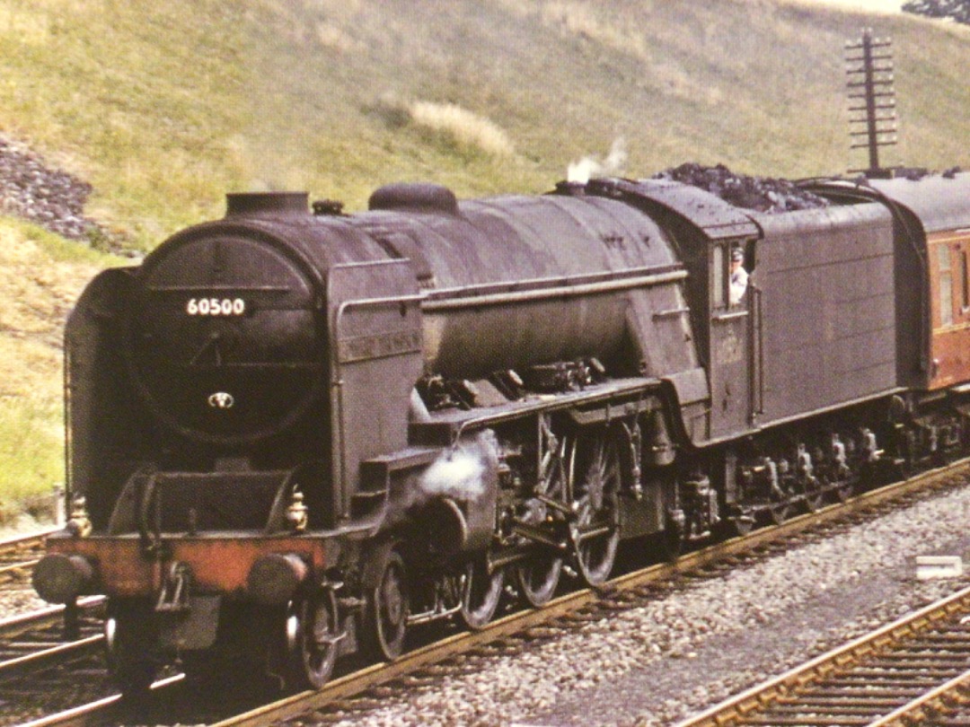 Alex Coomber on Train Siding: A Class A2/3 4-6-2 No. 60500 Edward Thompson approaches Stoke Summit with The Heart of Midlothian Express on 18th July 1959.